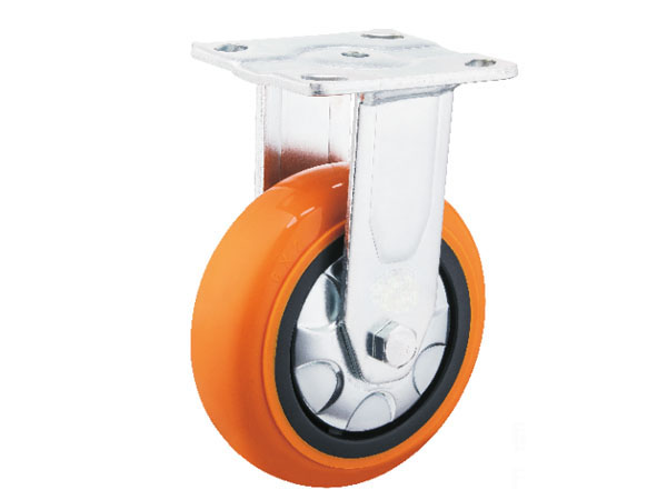 6mm Yoke Heavy Duty Caster With Plastic Rim PU wheel(Circular tyre) 6mm Yoke Heavy Duty Caster With Plastic Rim PU wheel(Circular tyre)
